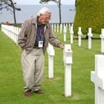 A man pays tribute to fallen soldiers
